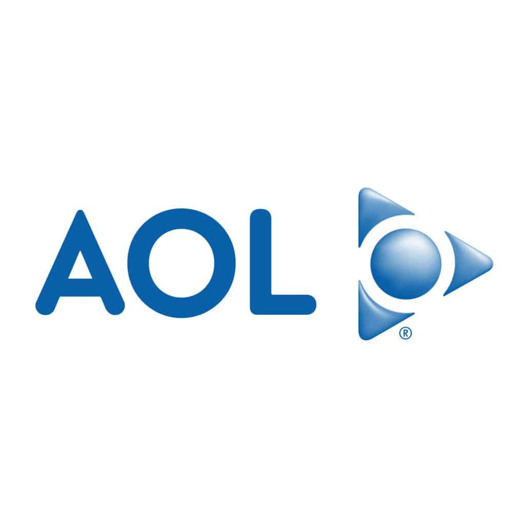 Happy clients include; Logo of AOL