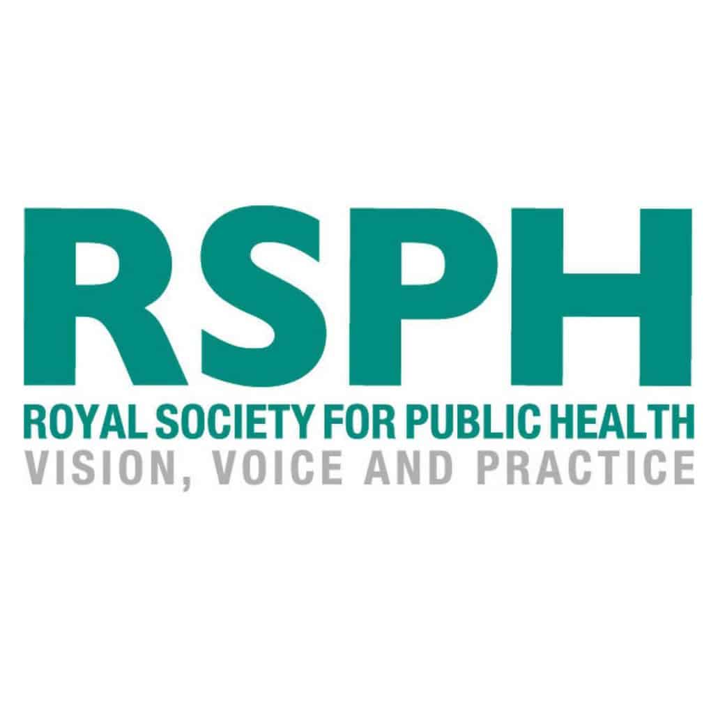 Happy clients include; Logo of RSPH, Royal Society for Public Health