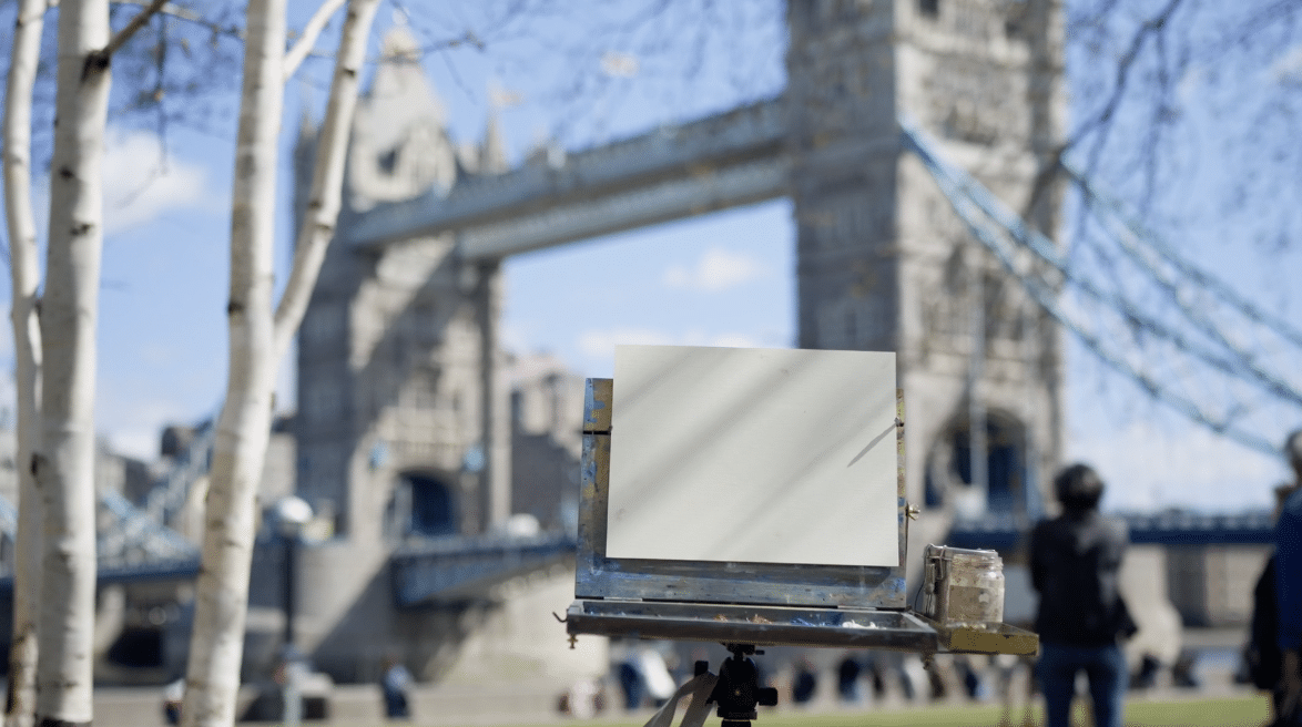 Drawing, Tower Bridge, Outdoor, Painting